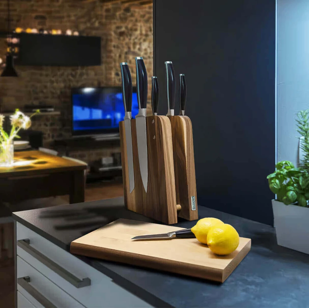 Buko medienos magnetinis blokas + artelegno grand prix virtuvės lenta