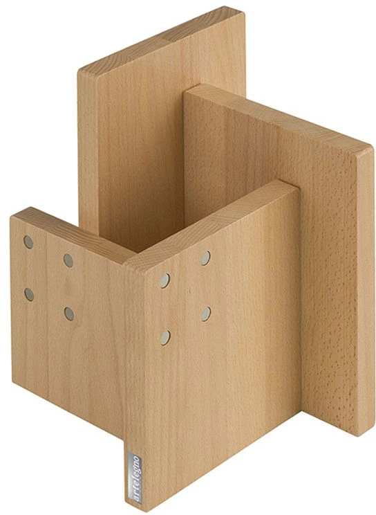 Magnetinis buko medžio peilių blokas su artelegno kombinuotu konteineriu