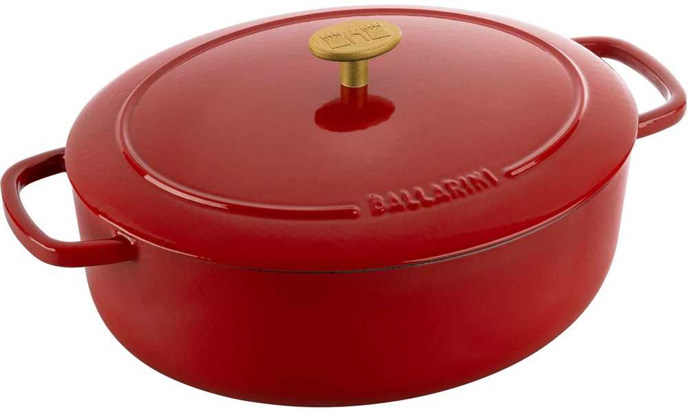 Ketaus puodas BALLARINI BELLAMONTE, 4.5 L, raudonos spalvos