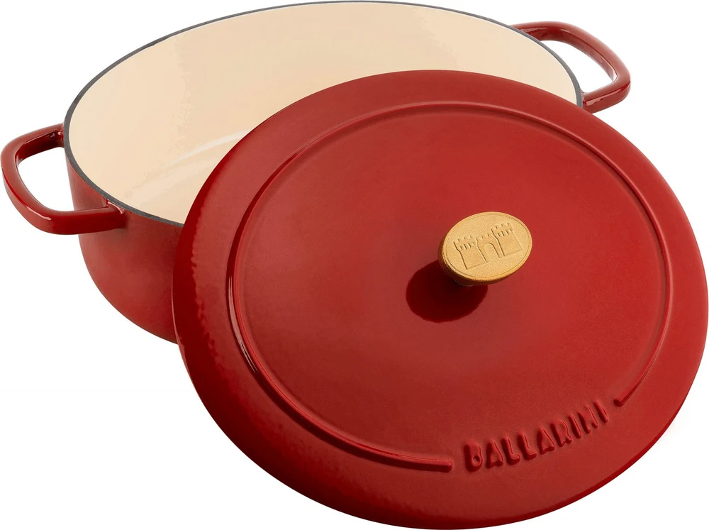 Ketaus puodas BALLARINI BELLAMONTE, 4.5 L, raudonos spalvos