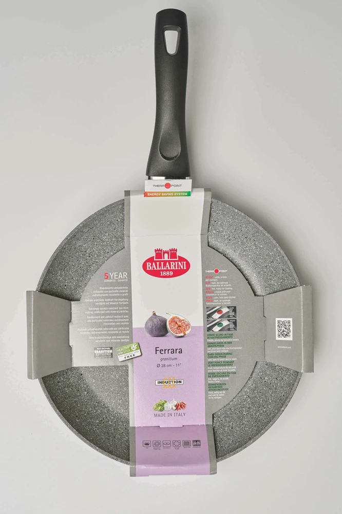 Aliumininė keptuvė Bellarini Ferrara su nepridegančia Granitium danga, 28 cm