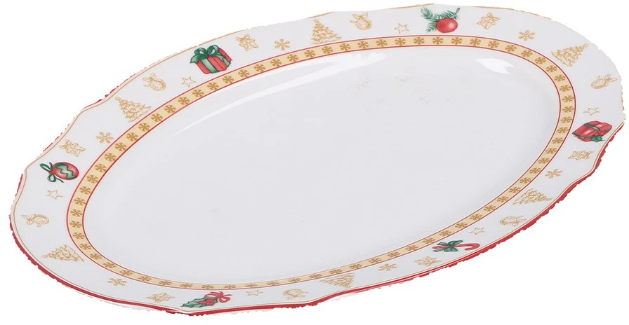 Npc Polska Baltas PORCELIANAS KALĖDŲ EDITION Owalna dydis 32 cm
