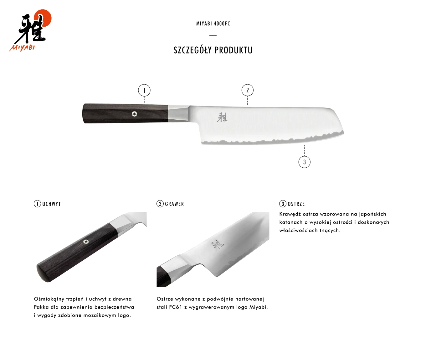 Zwilling MIYABI 4000FC Nakiri peilis 17 cm aprašymas - Prekės nuotrauka Zwilling MIYABI 4000FC Nakiri peilis 17 cm aprašymas - Prekės nuotrauka