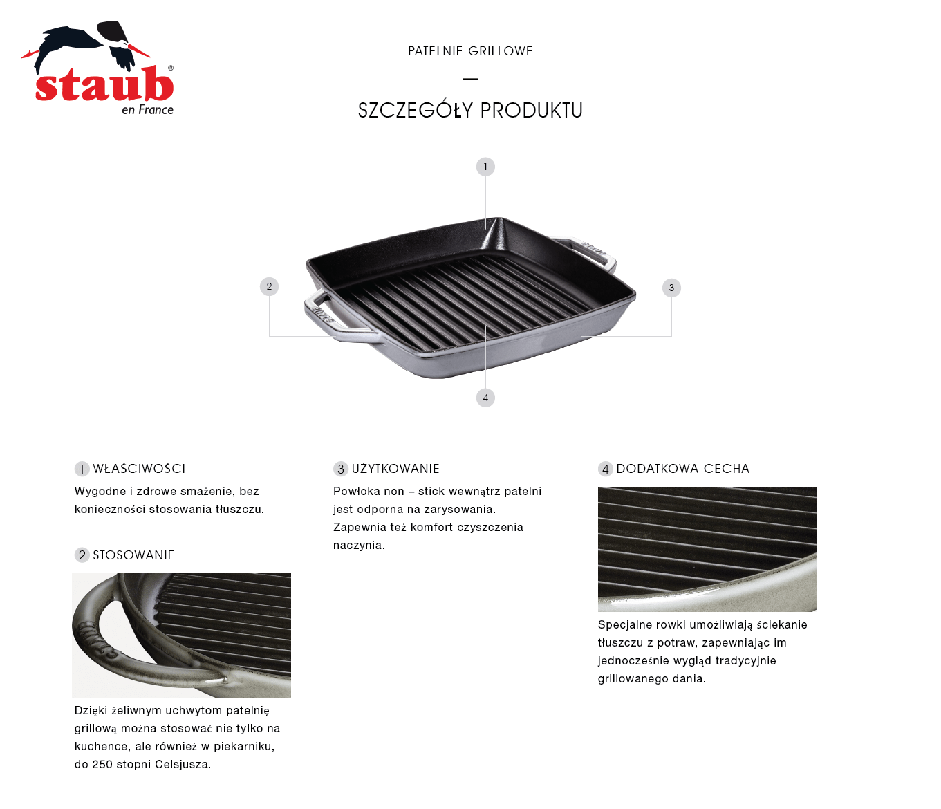 STAUB 40511-783-0 kvadratinė ketaus keptuvė su dviem rankenomis, 33 cm, juoda aprašymas - Prekės nuotrauka