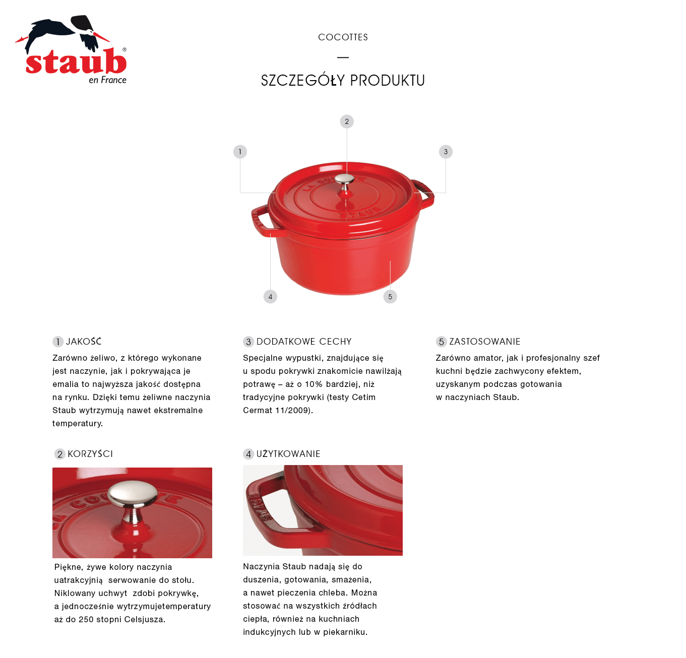 Staub La Cocotte Apvalus ketaus puodas 800 ml, juodas, PRANCŪZŲ aprašymas - Prekės nuotrauka Staub La Cocotte Apvalus ketaus puodas 800 ml, juodas, PRANCŪZŲ aprašymas - Prekės nuotrauka