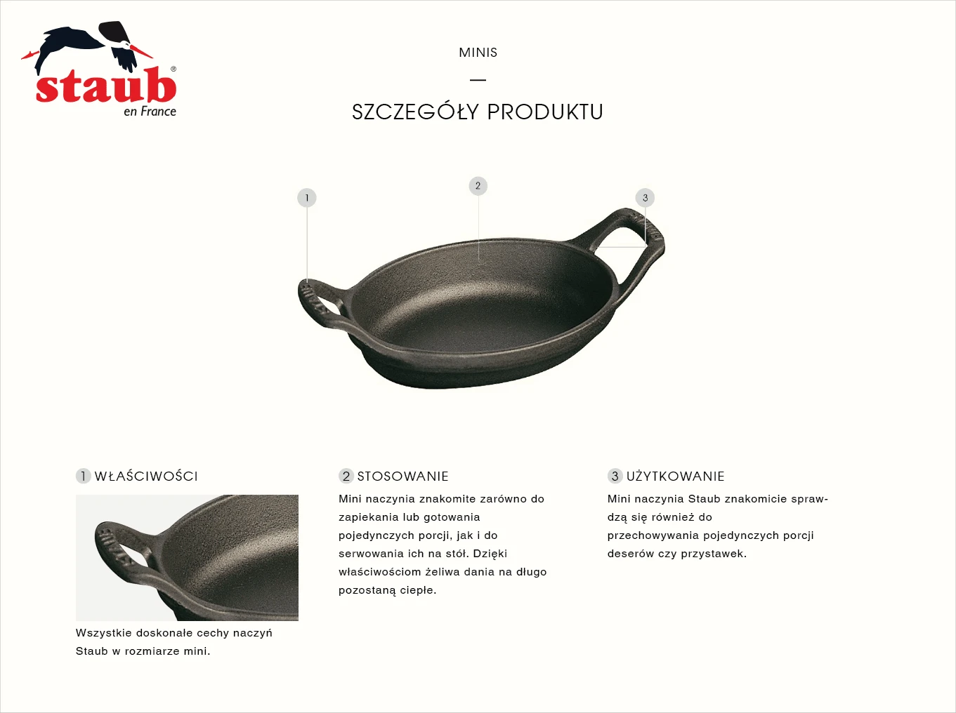 STAUB MINI COCOTTE Mini apvalus ketaus puodas, 250 ml, mėlynas aprašymas - Prekės nuotrauka