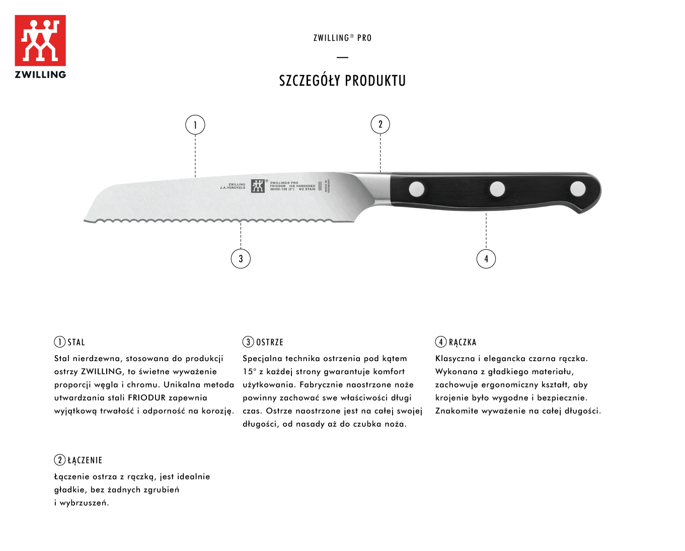 ZWILLING PRO Naudingas peilis su dantimis 15,1 13 cm aprašymas - Prekės nuotrauka ZWILLING PRO Naudingas peilis su dantimis 15,1 13 cm aprašymas - Prekės nuotrauka