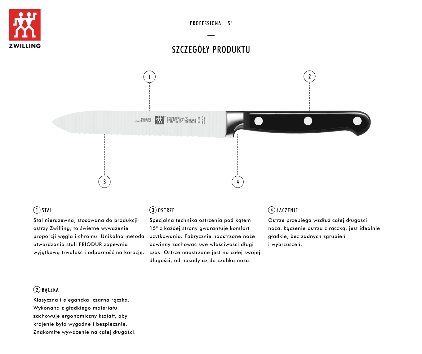 Zwilling ZWILLING Professional S dantytas universalus peilis 31025-131-0 - 13 cm aprašymas - Prekės nuotrauka Zwilling ZWILLING Professional S dantytas universalus peilis 31025-131-0 - 13 cm aprašymas - Prekės nuotrauka