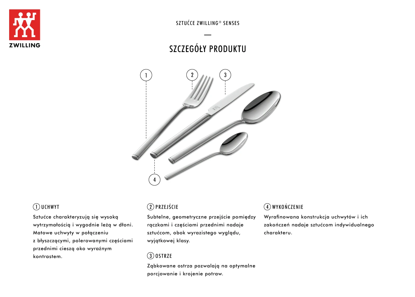 ZWILLING SENSES Rinkinys sztućców (68 dalys) aprašymas - Prekės nuotrauka