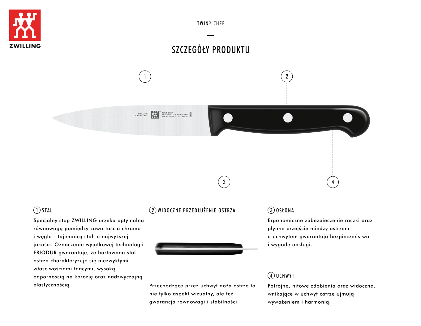 Daržovių ir vaisių peilis ZWILLING TWIN CHEF 10 cm aprašymas - Prekės nuotrauka Daržovių ir vaisių peilis ZWILLING TWIN CHEF 10 cm aprašymas - Prekės nuotrauka