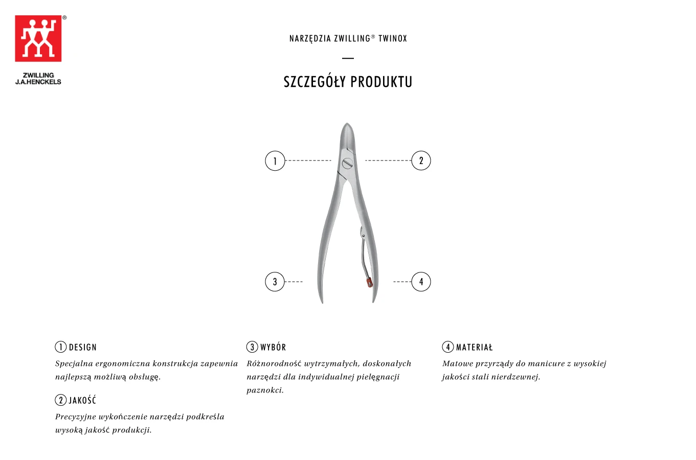 Zwilling Zwilling Twinox satino nagų kirpimo mašinėlės aprašymas - Prekės nuotrauka Zwilling Zwilling Twinox satino nagų kirpimo mašinėlės aprašymas - Prekės nuotrauka