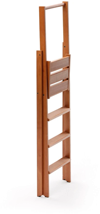 Arredamenti Italia ARREDAMENTI KIMORA 4 Medinės kopėčios - 141 cm, rudos, 48 cm