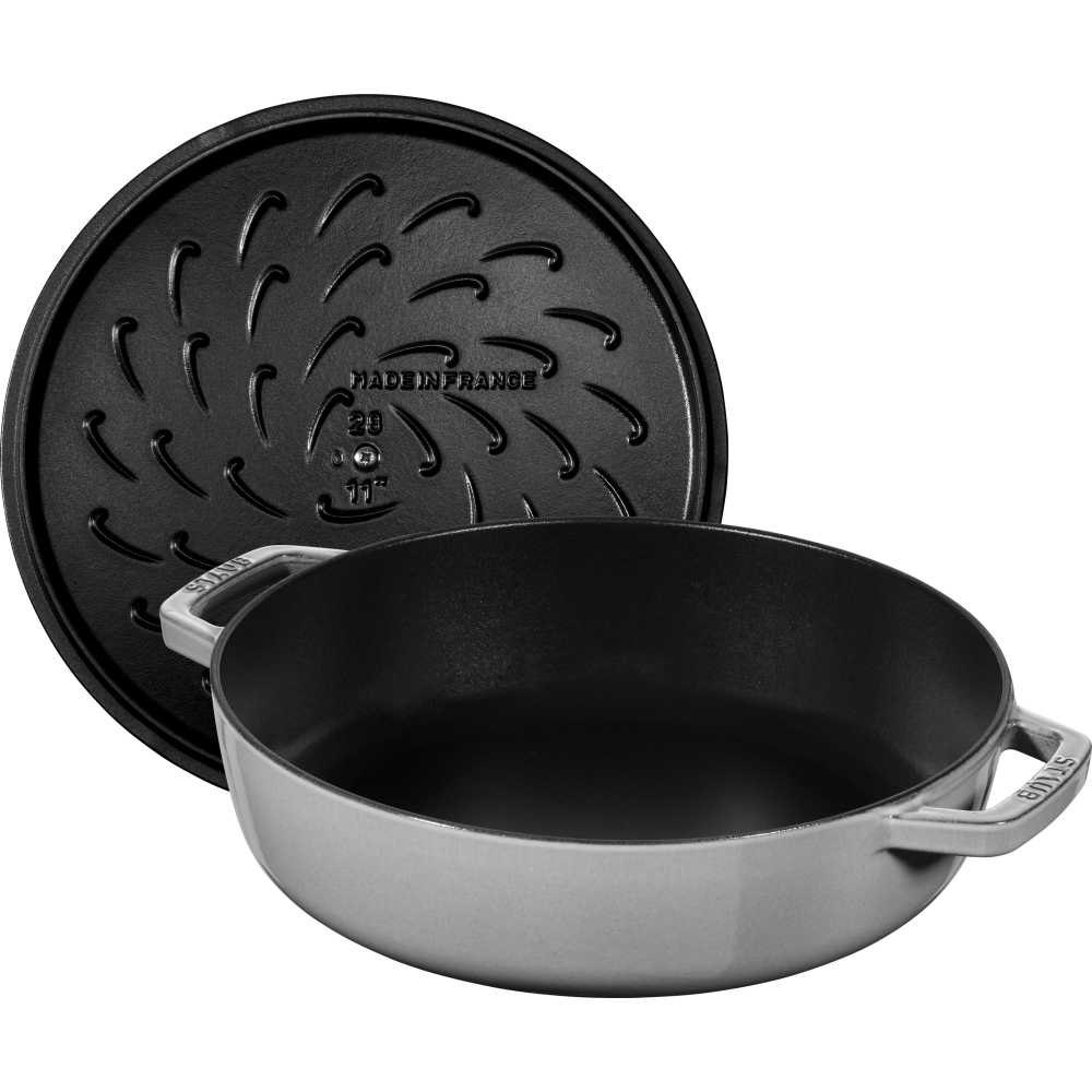 Staub - Daugiafunkcinė keptuvė kepimui - grafito pilkumo - 24 cm