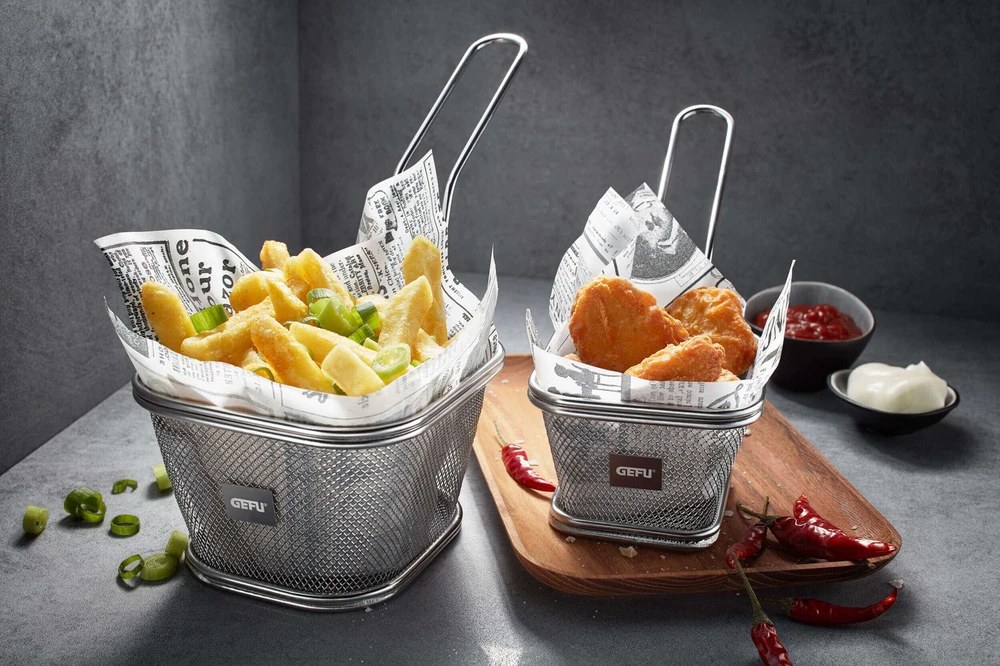 Didelis gruzdintų bulvyčių krepšelis Gefu BBQ G-89528