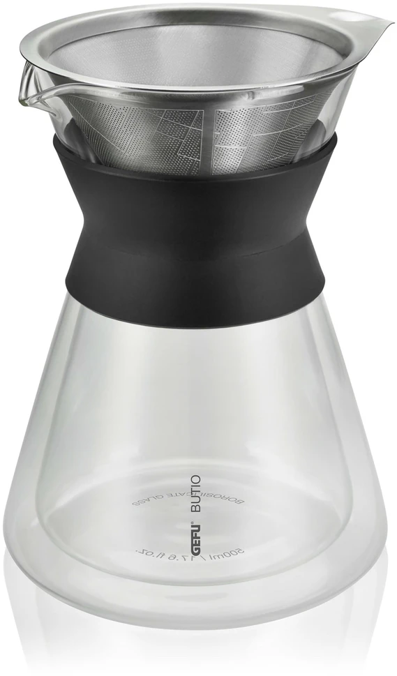 Gefu Butio stiklinis kavinukas su integruotu filtru