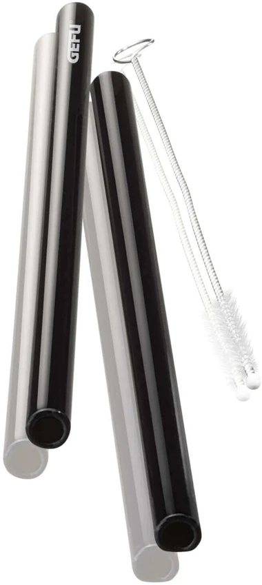 Gefu rinkinys iš 4 18cm FUTURE stiklo šiaudelių