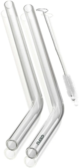 Gefu rinkinys iš 4 stiklinių šiaudelių 23cm FUTURE