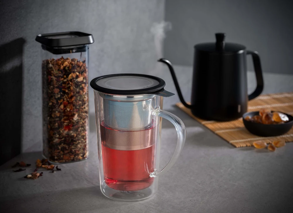 GEFU MIRA Stiklas su infuzoriumi 235 ml