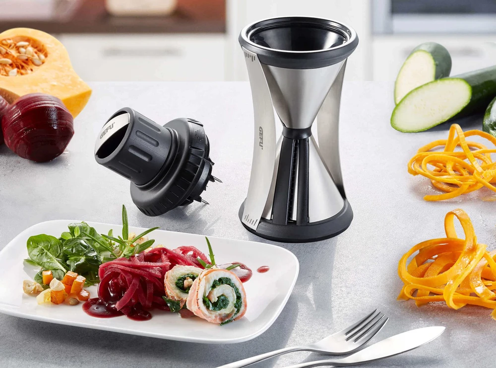 GEFU SPIRELLI XL slicer Manual Juodas, Nerūdijantis plienas Plastic, Nerūdijantis plienas
