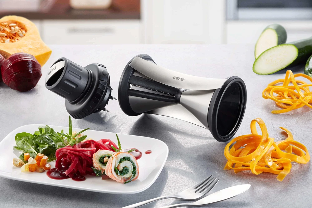 GEFU SPIRELLI XL slicer Manual Juodas, Nerūdijantis plienas Plastic, Nerūdijantis plienas