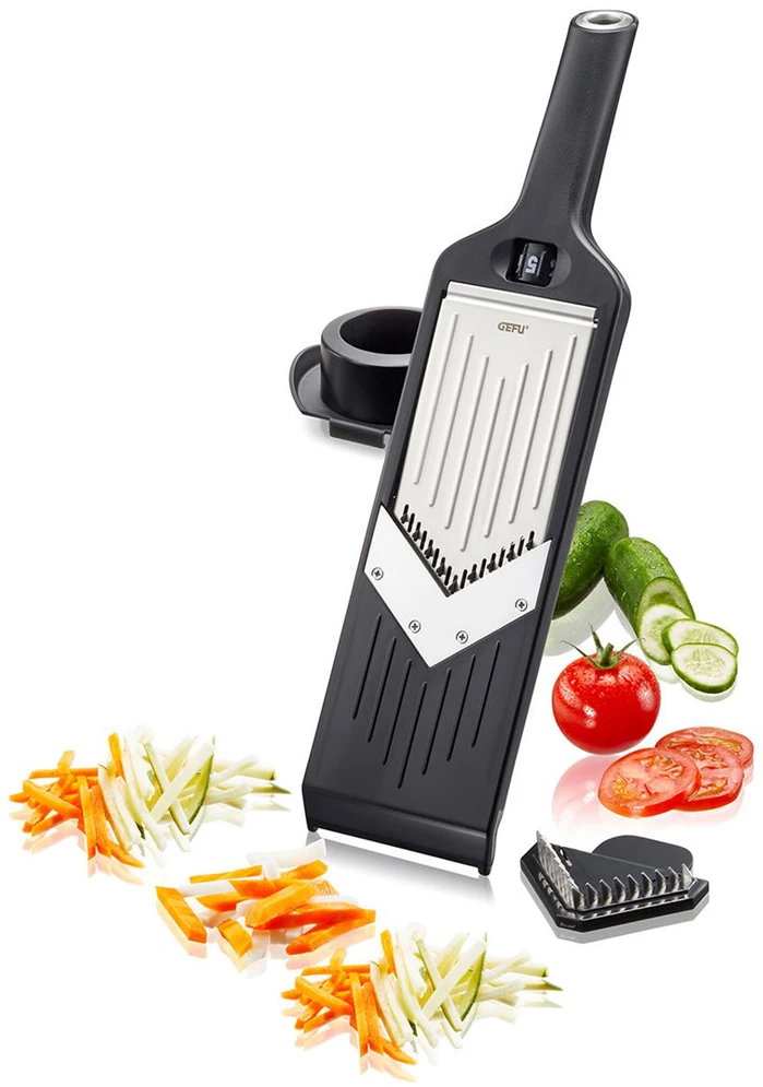 GEFU Julienne VIOLI 2.0 slicer Manual Juodas ABS synthetics, Nerūdijantis plienas