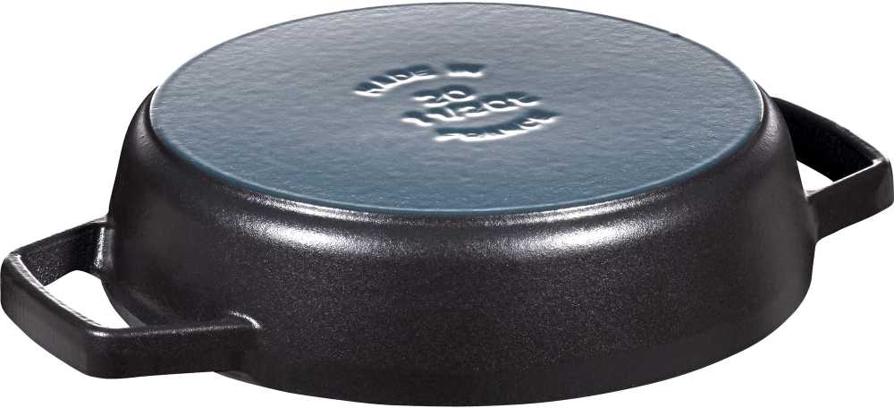 Staub Ketaus keptuvė su dviem rankenėlėmis - 20 cm, juoda