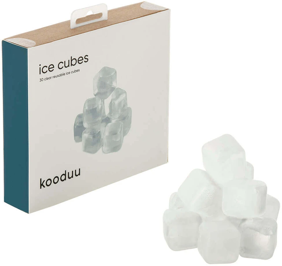 Kooduu – daugkartinio naudojimo ledo kubeliai gėrimams vėsinti Synergy lempose