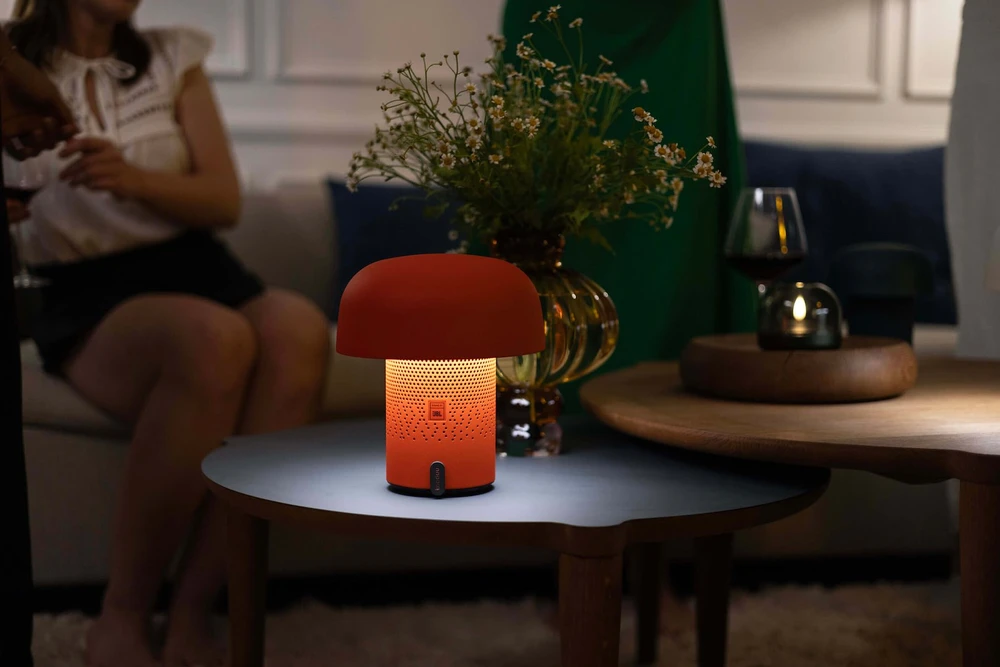 Nešiojama garso kolonėlė su apšvietimu Sound by JBL Kooduu Sensa PLAY, spalva: balta
