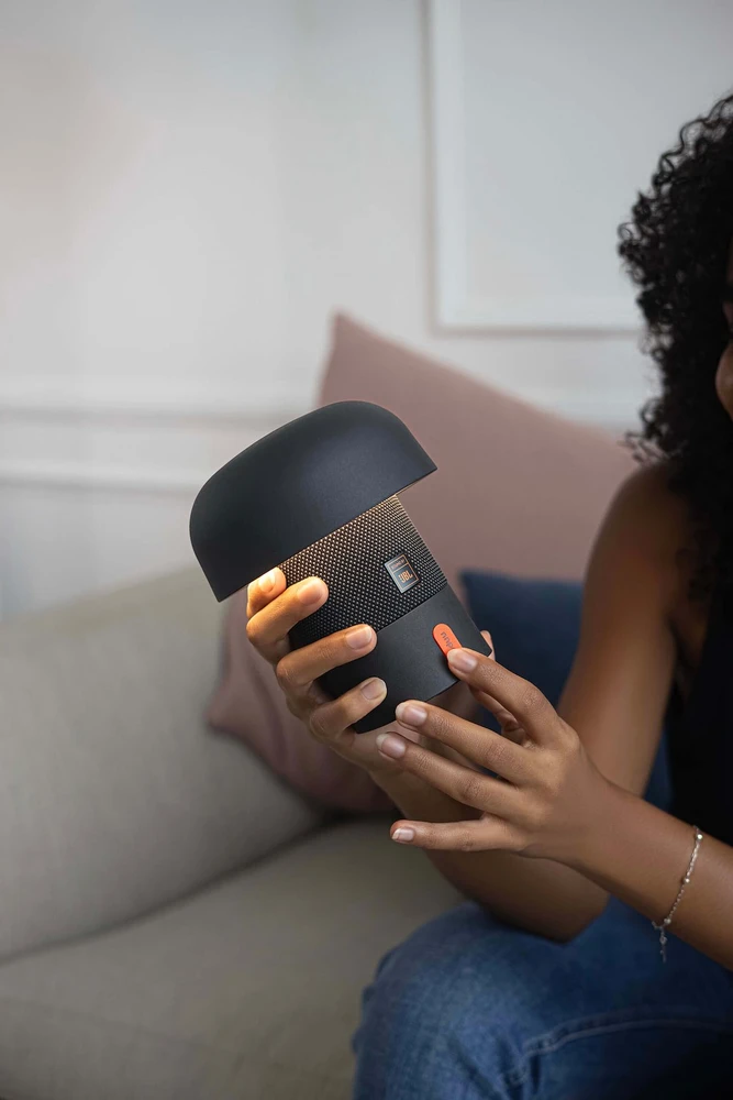 Nešiojama garso kolonėlė su apšvietimu Sound by JBL Kooduu Sensa PLAY, spalva: oranžinė