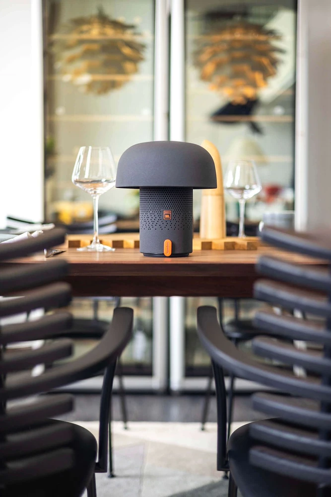 Nešiojama garso kolonėlė su apšvietimu Sound by JBL Kooduu Sensa PLAY, spalva: oranžinė