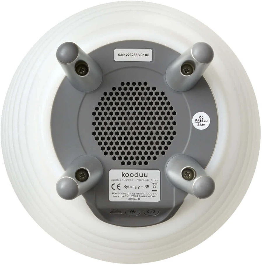 KOODUU SYNERGY 35 LED lempa su garsiakalbiu ir gėrimų aušintuvu - 41 x 24 cm, balta
