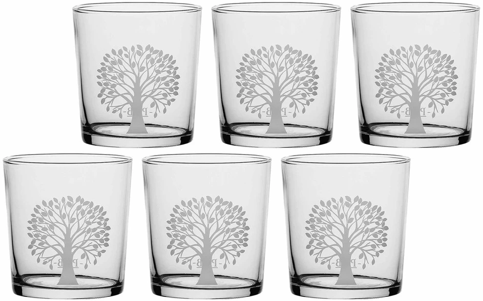 La Porcellana Bianca 6 storadugnių Babila Tree stiklinių rinkinys - permatomas, 350 ml