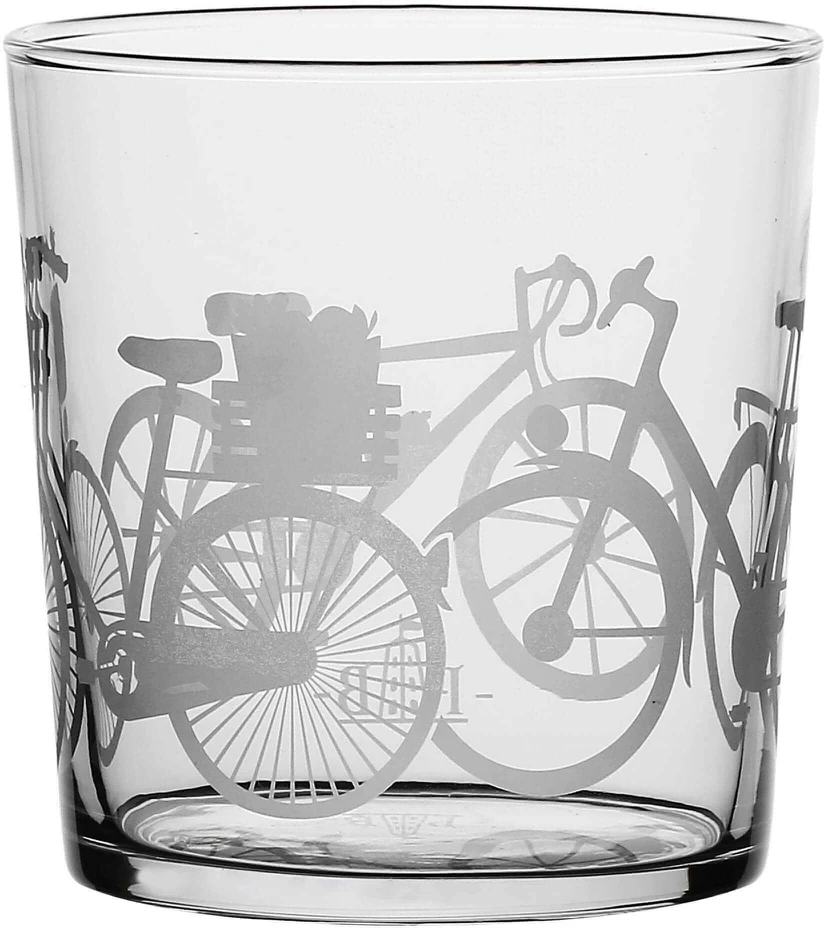 La Porcellana Bianca 6 storadugnių stiklų rinkinys Babila Bicycle - skaidrus, 350 ml