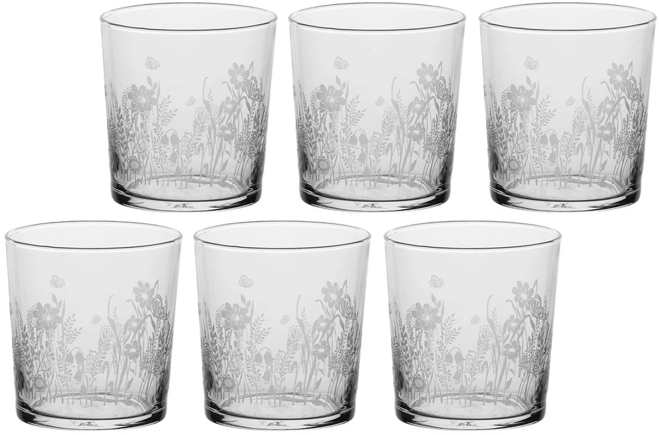 LA PORCELLANA BIANCA BABILA Rinkinys 6 storadugnės stiklinės pieva 350 ml