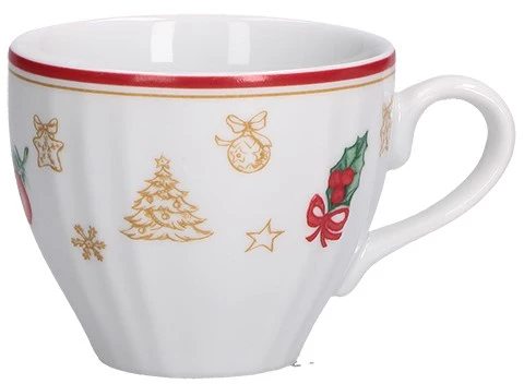LA PORCELLANA BIANCA CHRISTMAS EDITION Puodelis ir lėkštė 100 ml