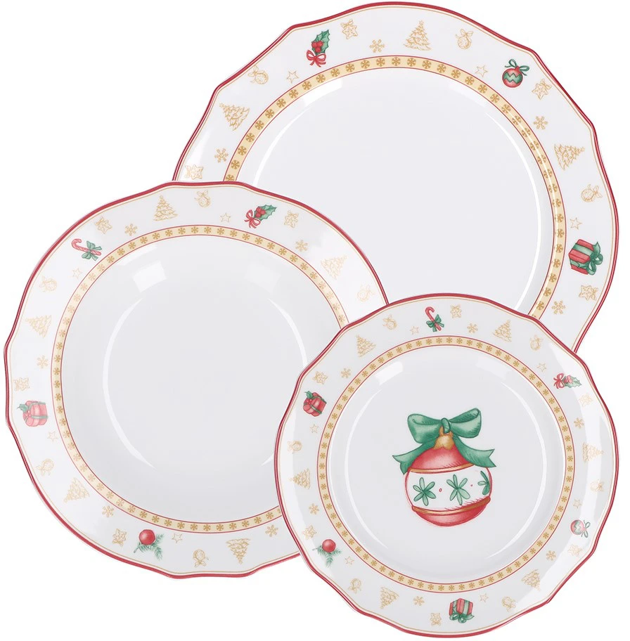 LA PORCELLANA BIANCA CHRISTMAS EDITION 3 lėkščių rinkinys 2 žmonėms