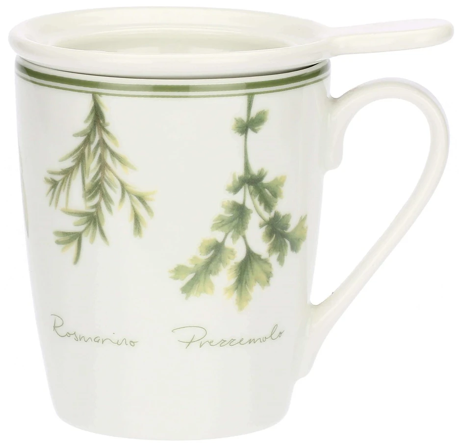 LA PORCELLANA BIANCA COLTIVIA Infuzinis puodelis su dangteliu 350 ml