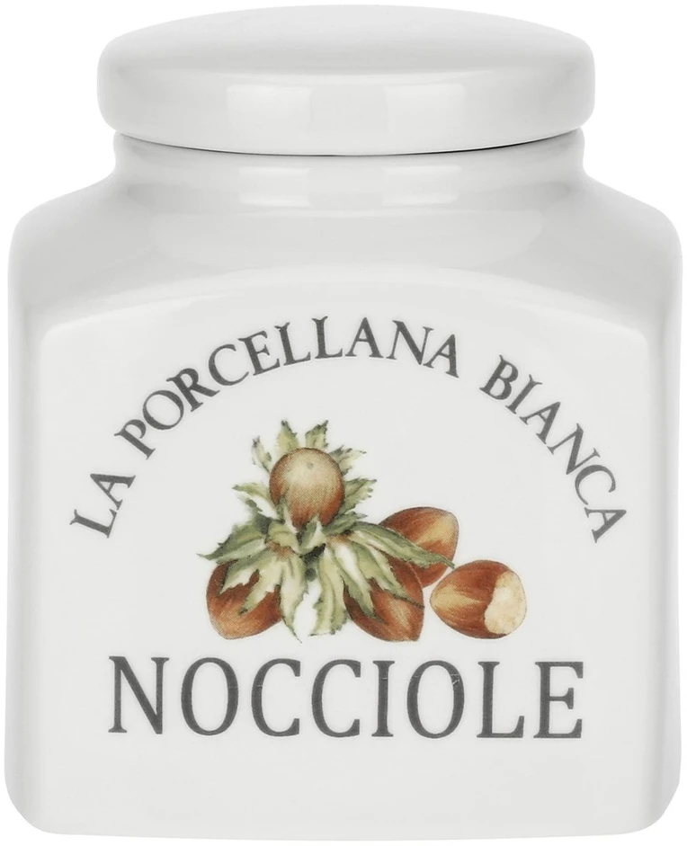 LA PORCELLANA BIANCA CONSERVA Lazdyno riešutų talpyklė 500 ml