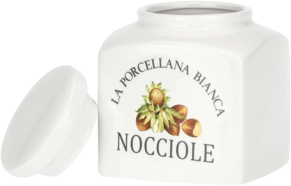LA PORCELLANA BIANCA CONSERVA Lazdyno riešutų talpyklė 500 ml