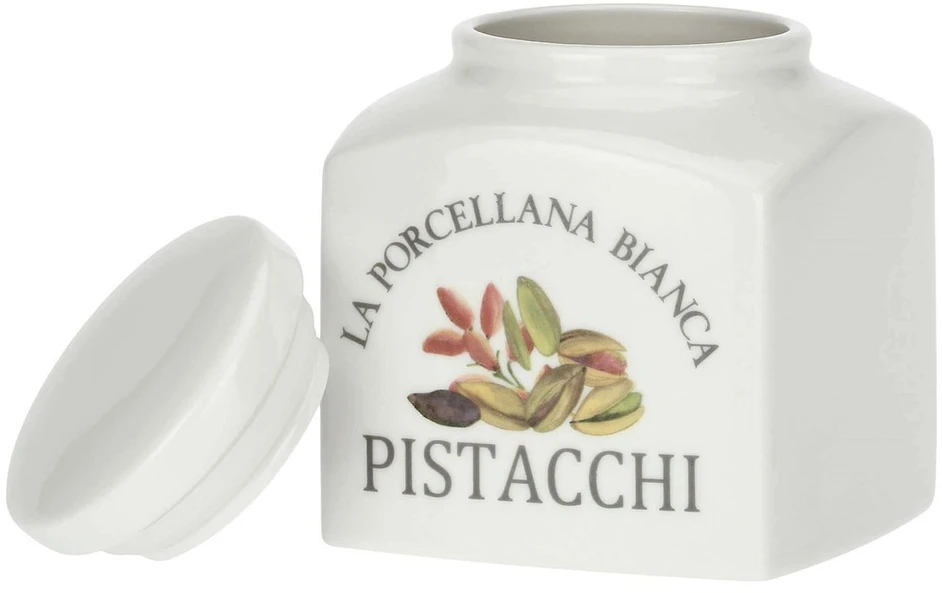 LA PORCELLANA BIANCA CONSERVA Pistacijų indelis 500 ml