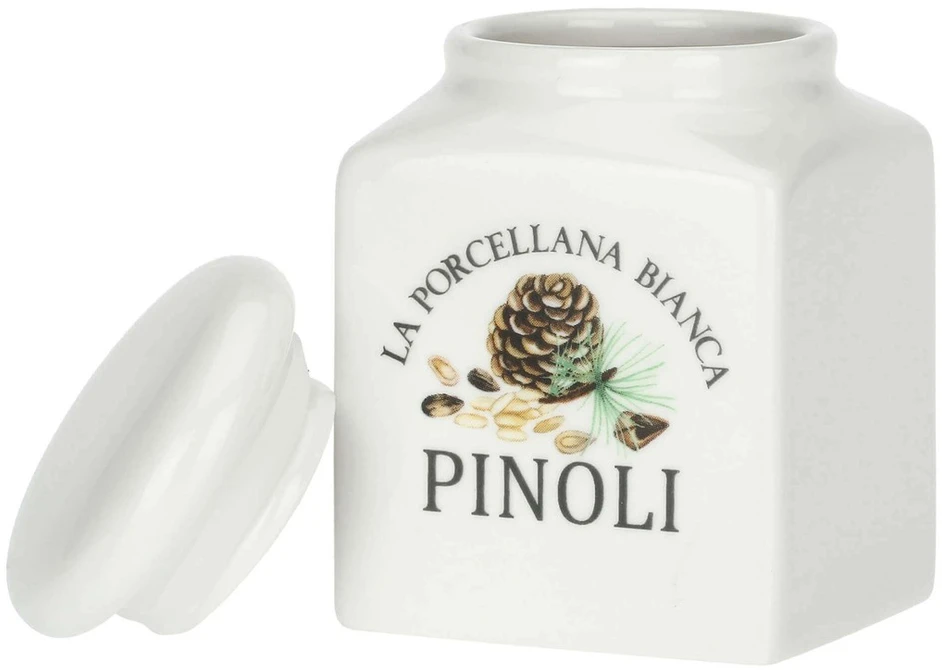 LA PORCELLANA BIANCA CONSERVA Pušies riešutų talpyklė 175 ml