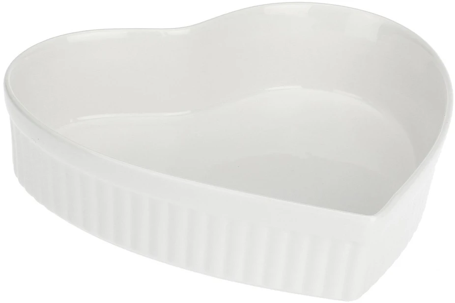 La Porcellana Bianca Cupido širdies kepimo indas - baltas, 25 cm