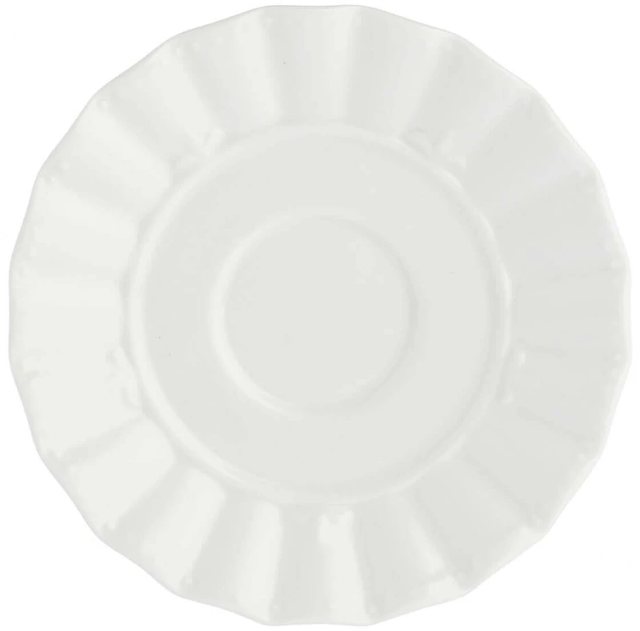 La Porcellana Bianca Rinkinys 6 filiżanek do kawy ze spodkiem ducale - balta, 80 ml