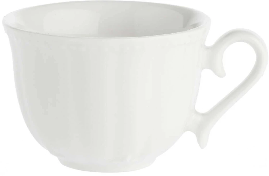 La Porcellana Bianca Rinkinys 6 filiżanek do kawy ze spodkiem ducale - balta, 80 ml