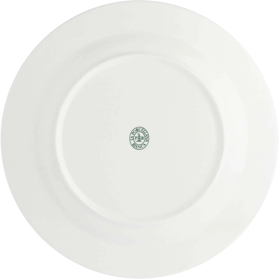 La Porcellana Bianca Rinkinys iš 2 apvalių lėkščių su essenziale briauna - balta, 30 cm