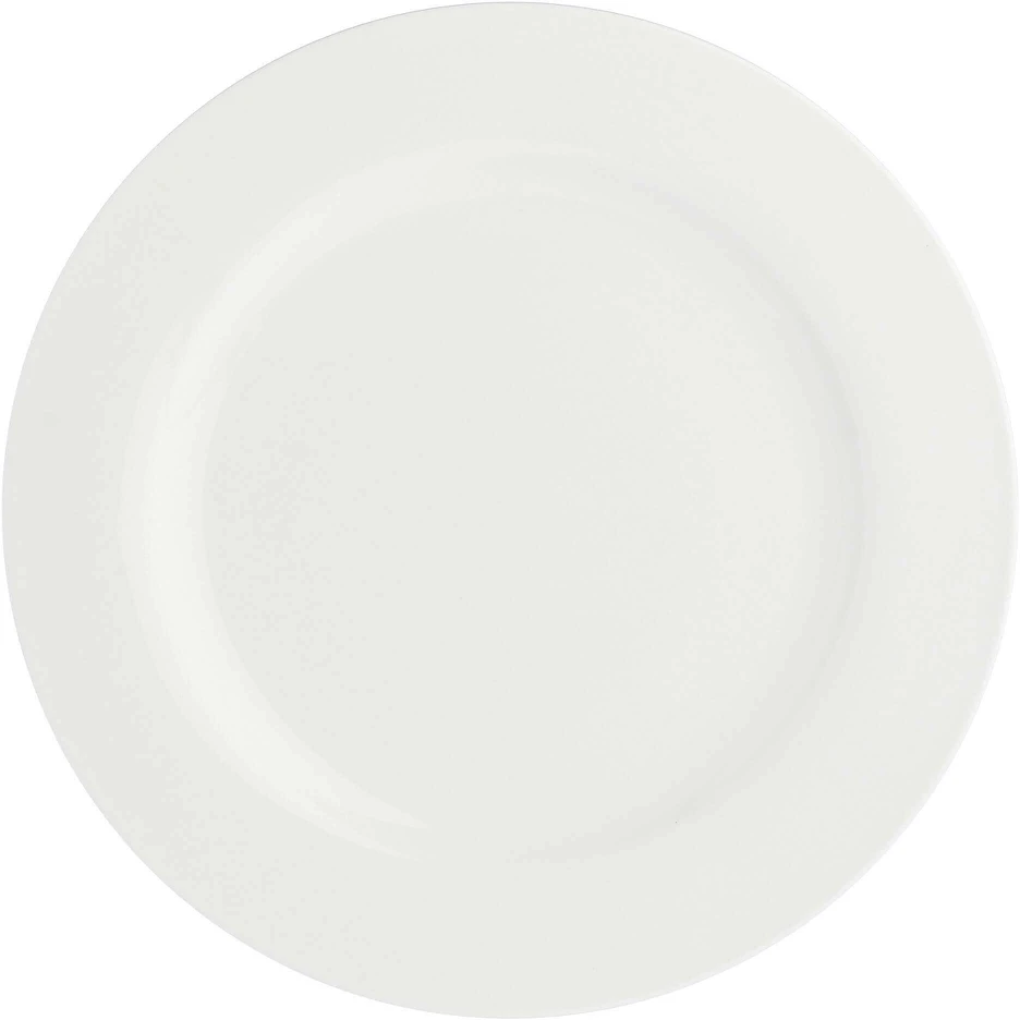 La Porcellana Bianca Rinkinys iš 2 apvalių lėkščių su essenziale briauna - balta, 30 cm