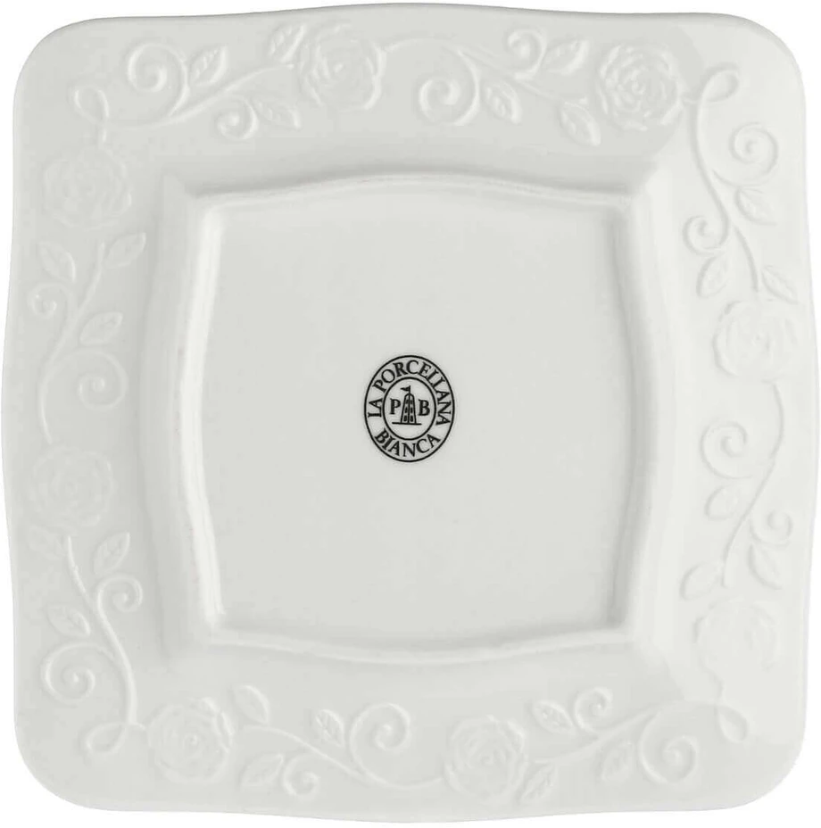 LA PORCELLANA BIANCA FLORENTINA Kvadratinė lėkštė 15 cm