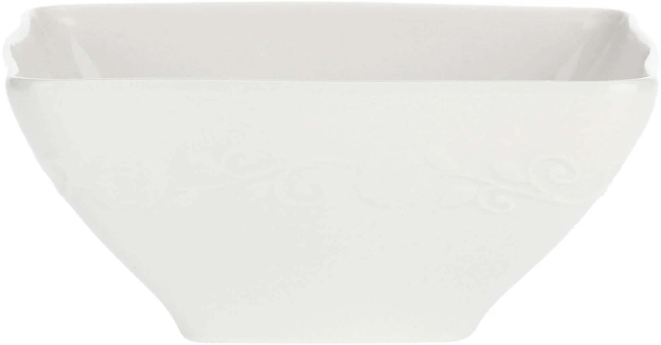 La Porcellana Bianca 2 gilių kvadratinių florentina dubenėlių rinkinys - balti, 22 cm