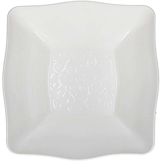 La Porcellana Bianca 2 gilių kvadratinių florentina dubenėlių rinkinys - balti, 22 cm