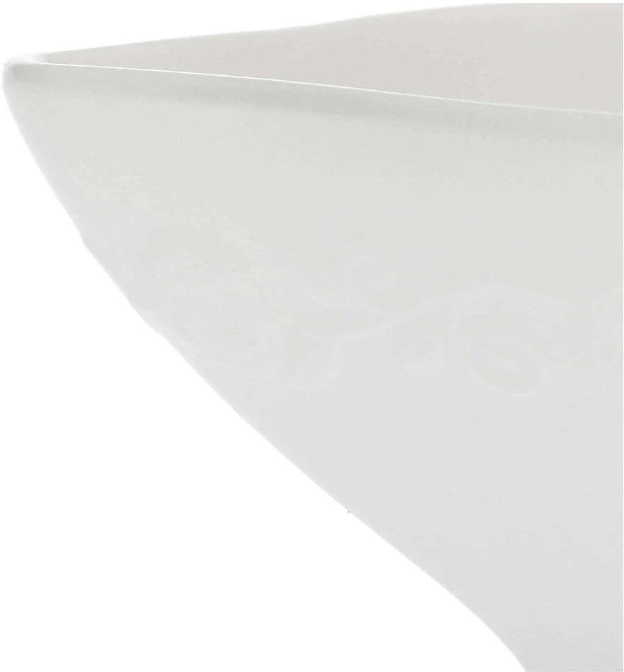 La Porcellana Bianca 2 gilių kvadratinių florentina dubenėlių rinkinys - balti, 22 cm